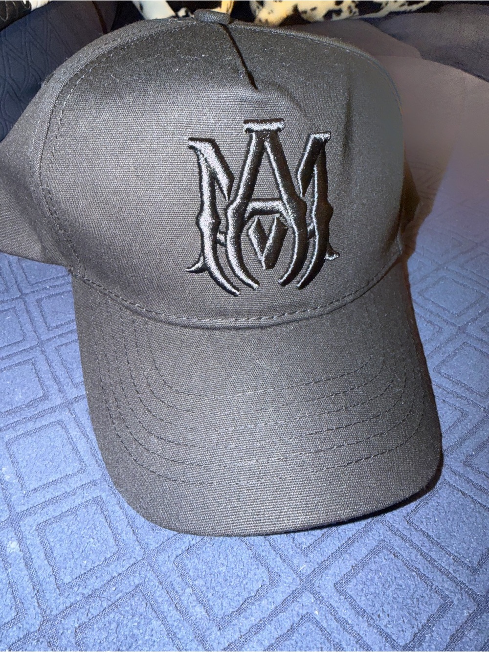 AMIRI Black Embroidered Logo Baseball Cap